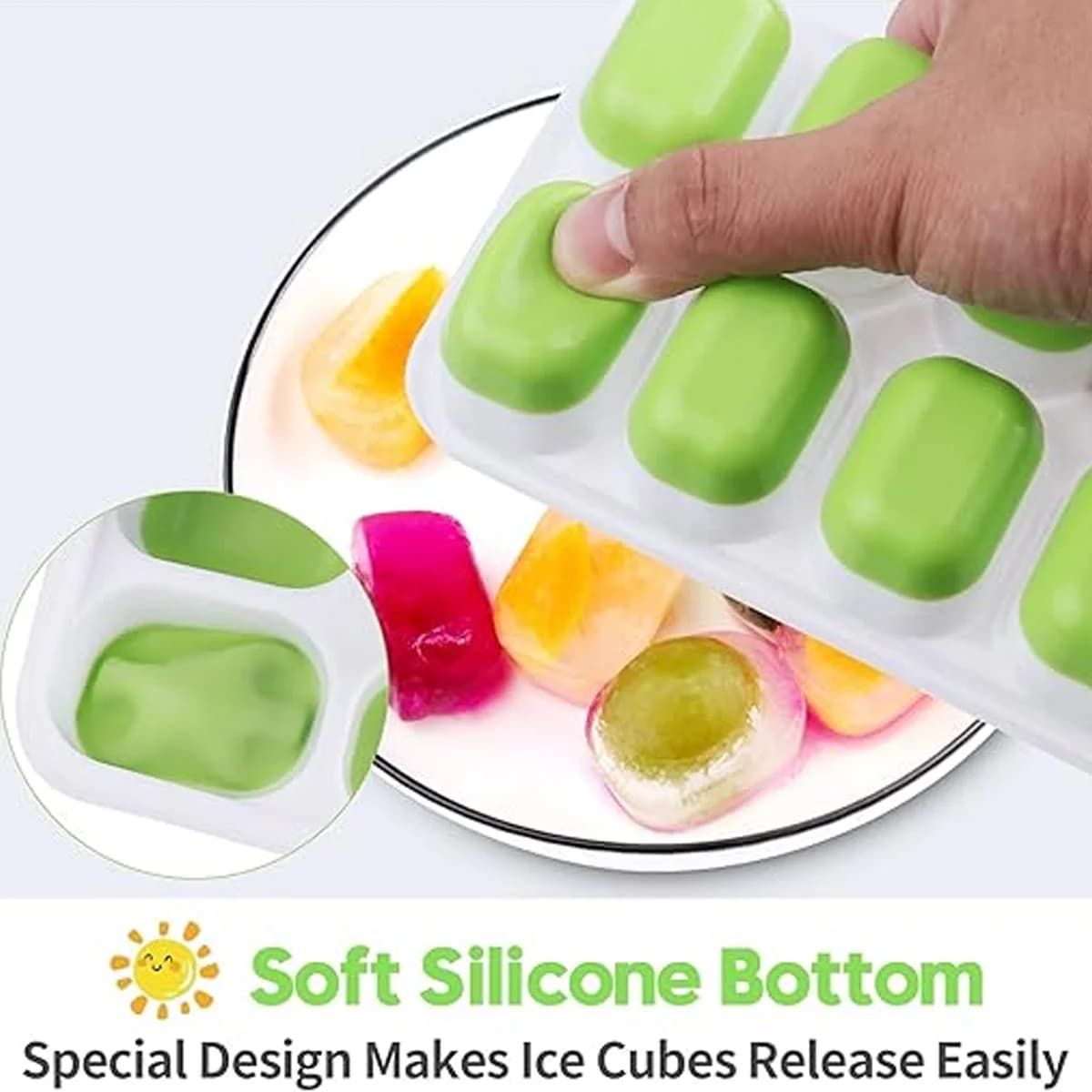 14-Compartment Ice Cube Tray With Lid