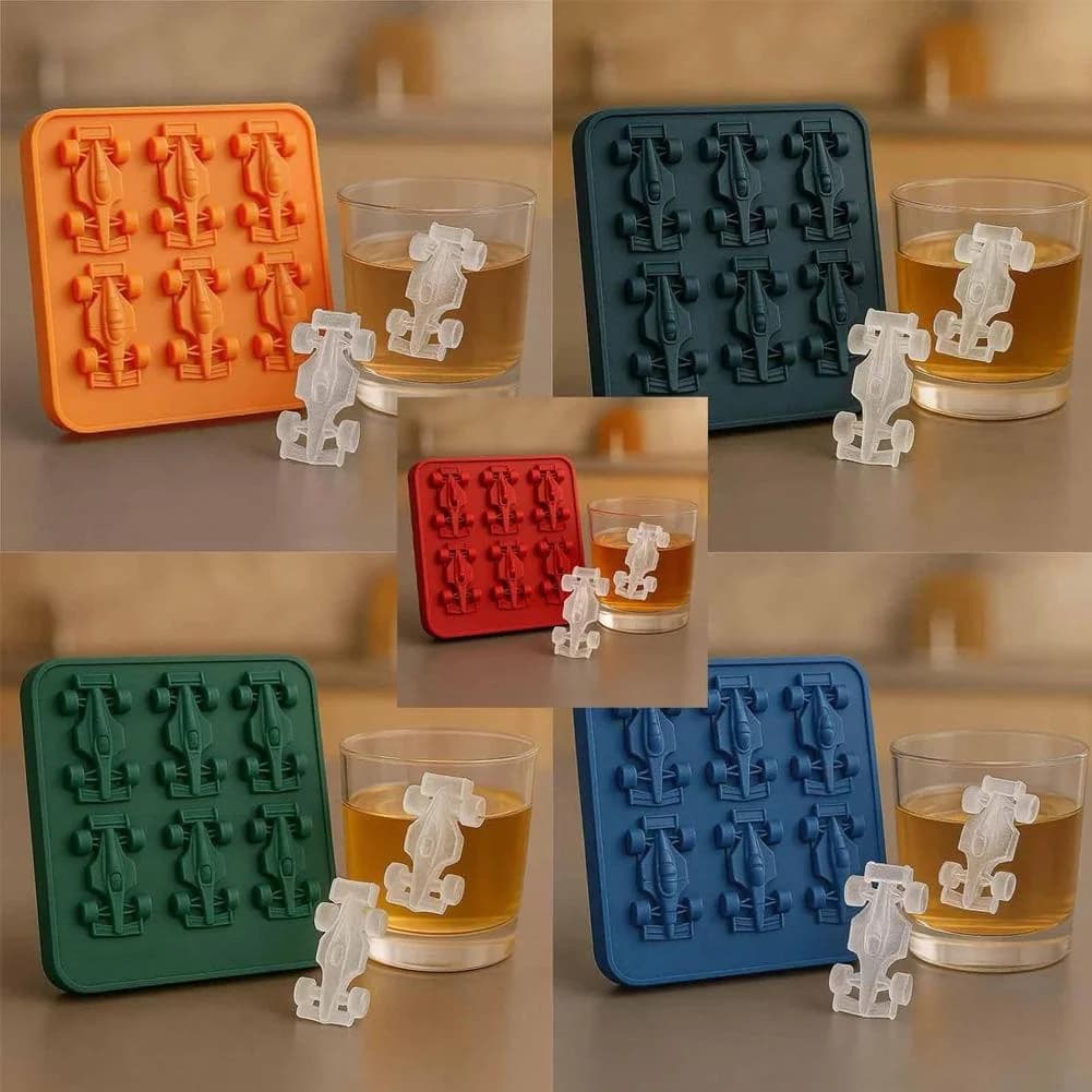6-Cavity Racing Car Ice Mold
