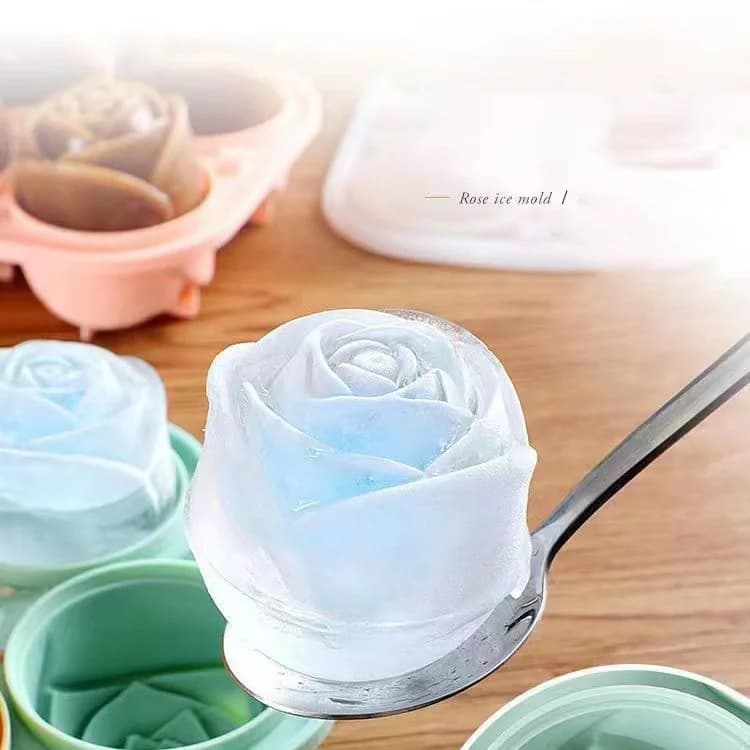 4-Cavity Rose Ice Cube Mold