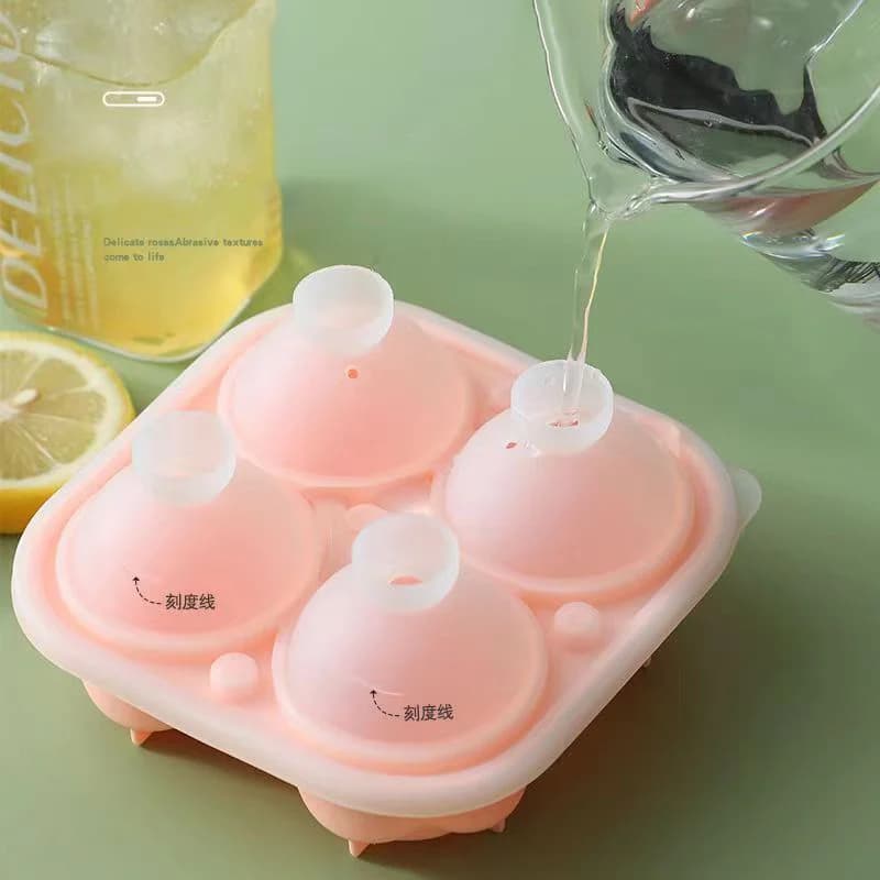 4-Cavity Rose Ice Cube Mold