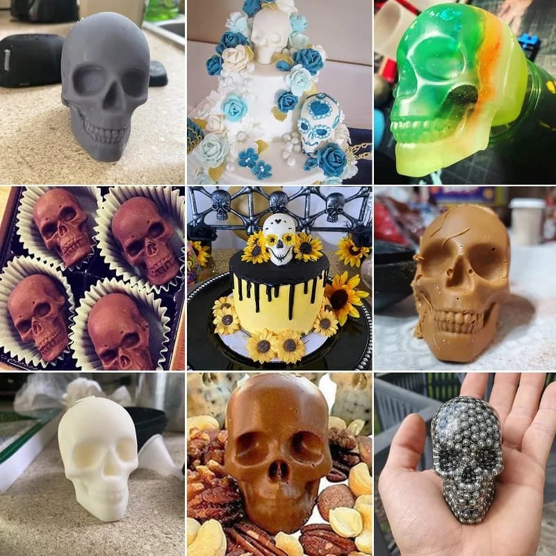 3D Skull Ice Ball Mold