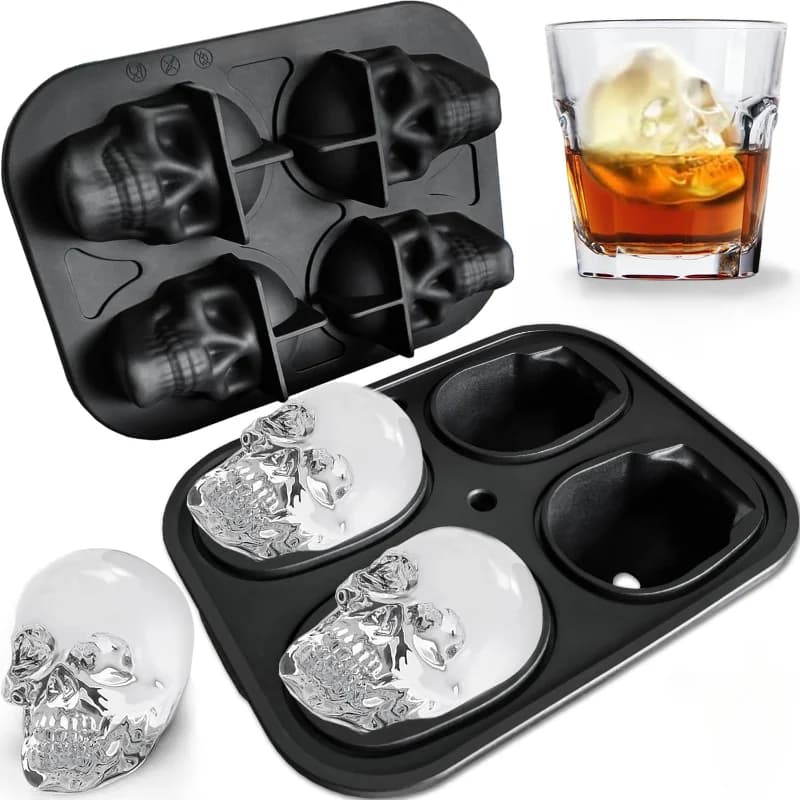 3D Skull Ice Ball Mold