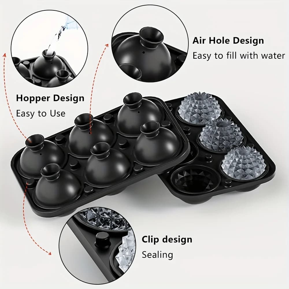 Stackable Ice Cube Tray With Funnel
